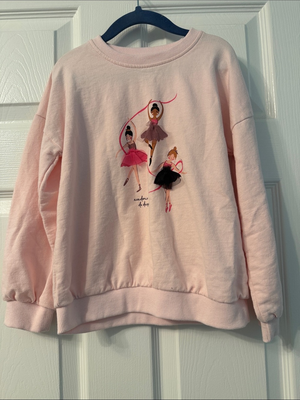 Girls' Pink Ballerina Sweatshirt